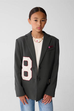 regular fit blazer antraciet