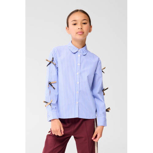 Shoeby blouse blauw Meisjes Katoen Klassieke kraag Streep - maat 146/152 afbeelding