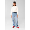 Shoeby high waist straight leg jeans light blue denim