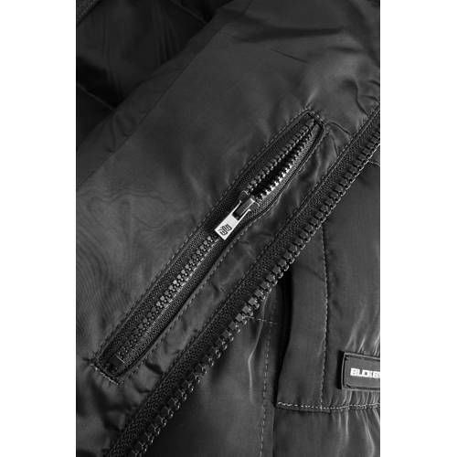 BLACK BANANAS gewatteerde jas zwart Jongens Polyester Capuchon Logo - maat 140 afbeelding