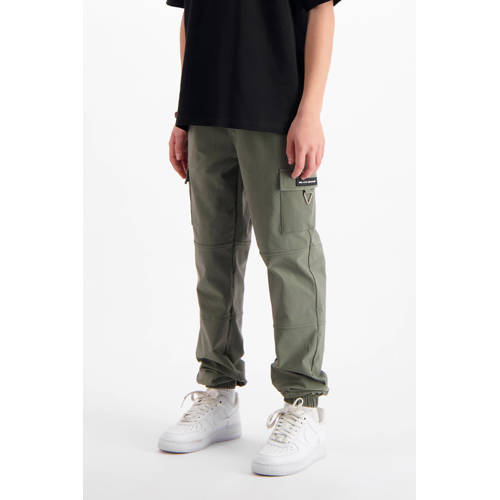 BLACK BANANAS regular casual broek groen Jongens Polyester Logo - maat 128 afbeelding