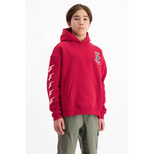 BLACK BANANAS hoodie met backprint rood Sweater Backprint