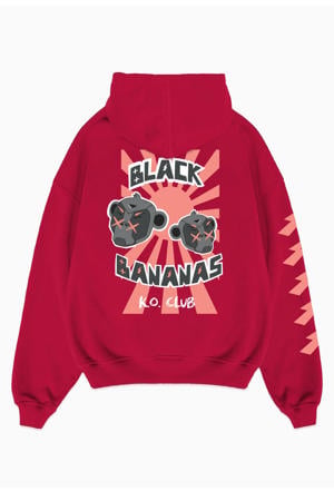 hoodie met backprint rood
