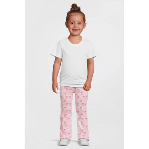 Quapi Mini regular flared broek roze Meisjes Stretchkatoen All over print - maat 104 afbeelding
