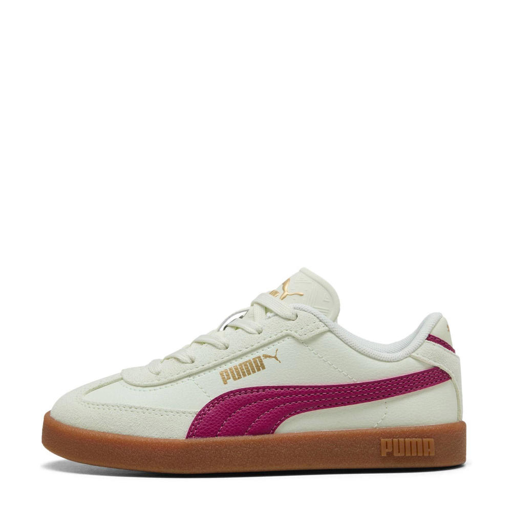 Wit en fuchsia jongens en meisjes Puma Puma Club II Era snekaers van suède-leer/voering: mesh/voetbed: eva met veters