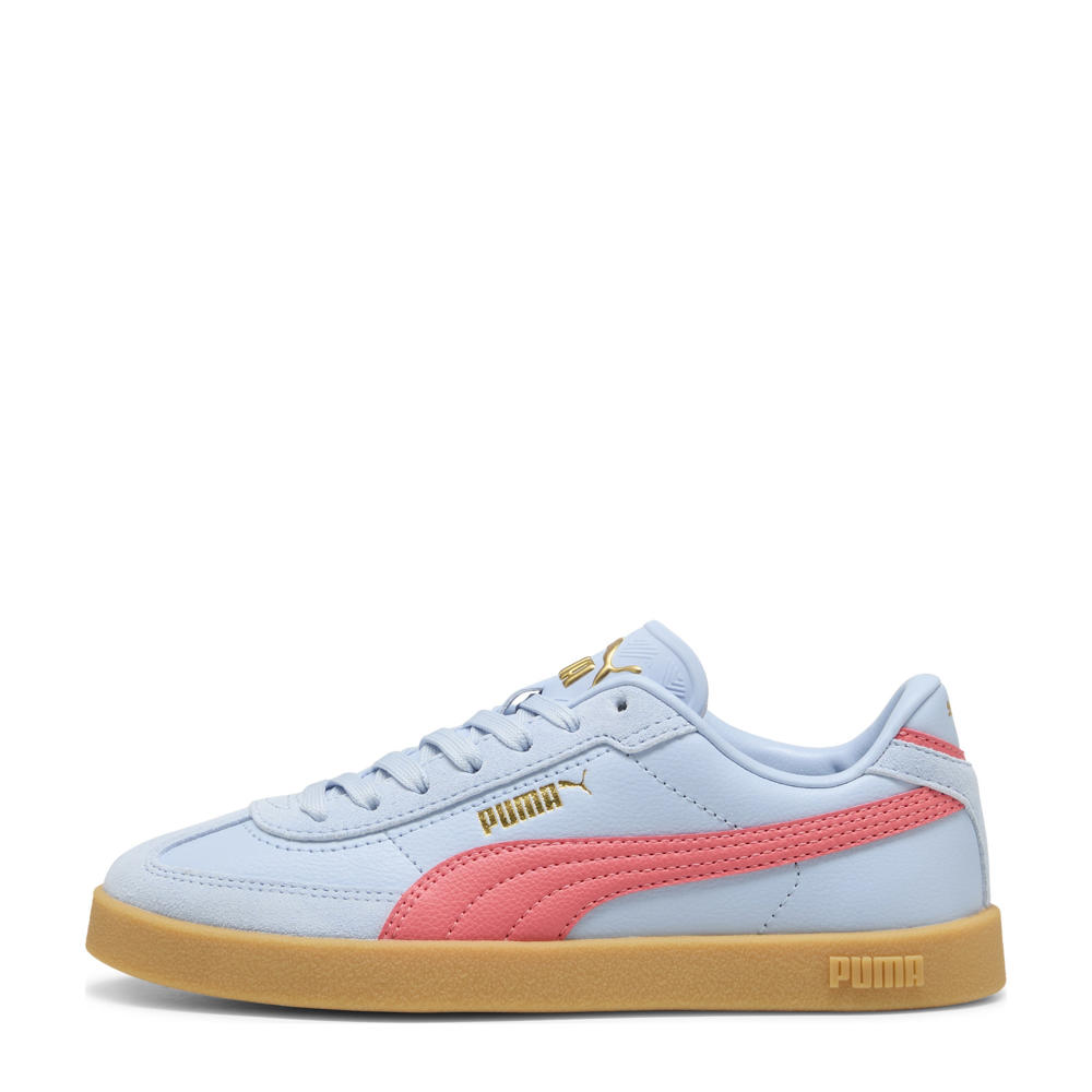 Lichtblauw en roze jongens en meisjes Puma Puma Club II Era sneakers van leer/voering: mesh/voetbed: eva met veters