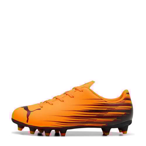 Puma Attacanto II junior voetbalschoenen oranje/zwart Jongens/Meisjes Imitatieleer
