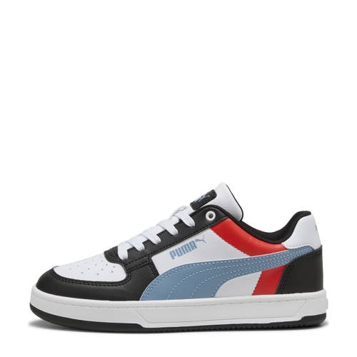 Puma Caven 2.0 Block sneakers zwart/blauw/rood Jongens/Meisjes Imitatieleer