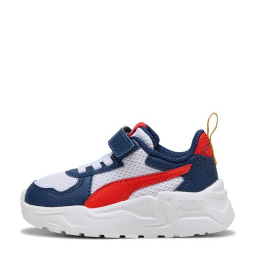 Puma Trinity Lite sneakers donkerblauw/rood Jongens/Meisjes Mesh Meerkleurig