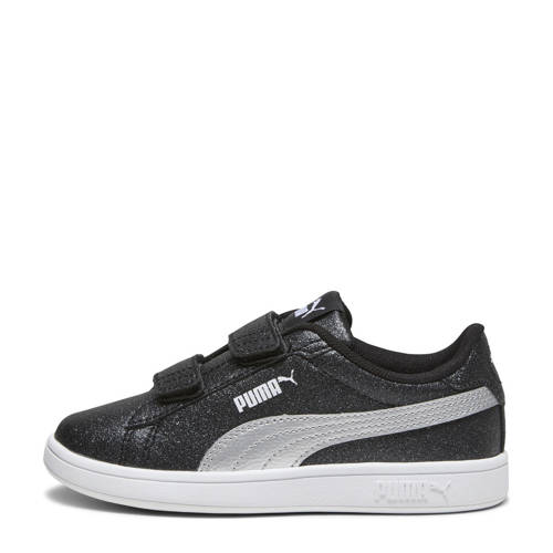Puma Smash 3.0 Glitz Glam sneakers zwart/zilver Jongens/Meisjes Imitatieleer - maat 30 afbeelding