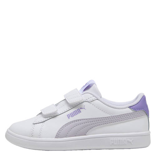 Puma sneakers wit/paars Jongens/Meisjes Leer Meerkleurig - maat 32 afbeelding