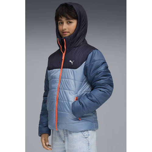 Puma jack blauw Jas Jongens/Meisjes Polyester Capuchon Meerkleurig