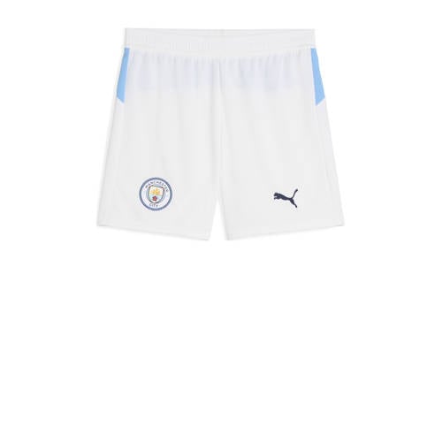 Puma Junior Manchester City voetbalshort Thuis Sportbroek Wit Jongens/Meisjes Polyester