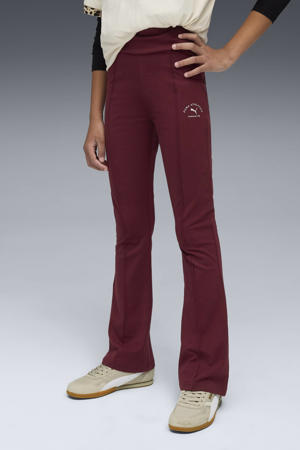 flared legging donkerrood