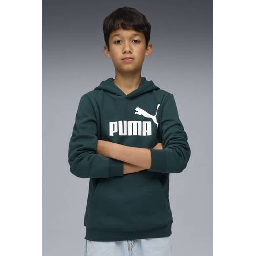 Puma hoodie donkergroen Trui Jongens Katoen Capuchon Logo