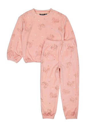 pyjamaset met all over print roze