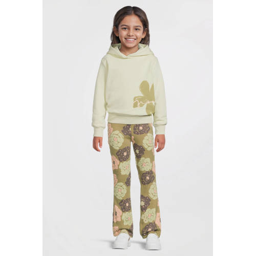 Quapi regular flared broek groen Meisjes Katoen Bloemen - maat 122/128 afbeelding
