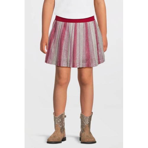 Quapi midi rok rood Meisjes Polyester Streep