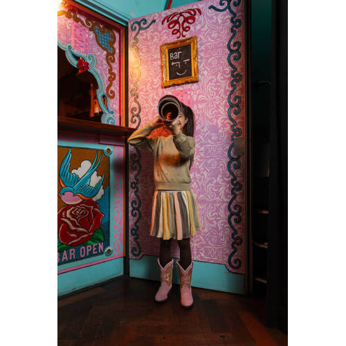 Quapi plissé rok multi Meisjes Polyester Streep