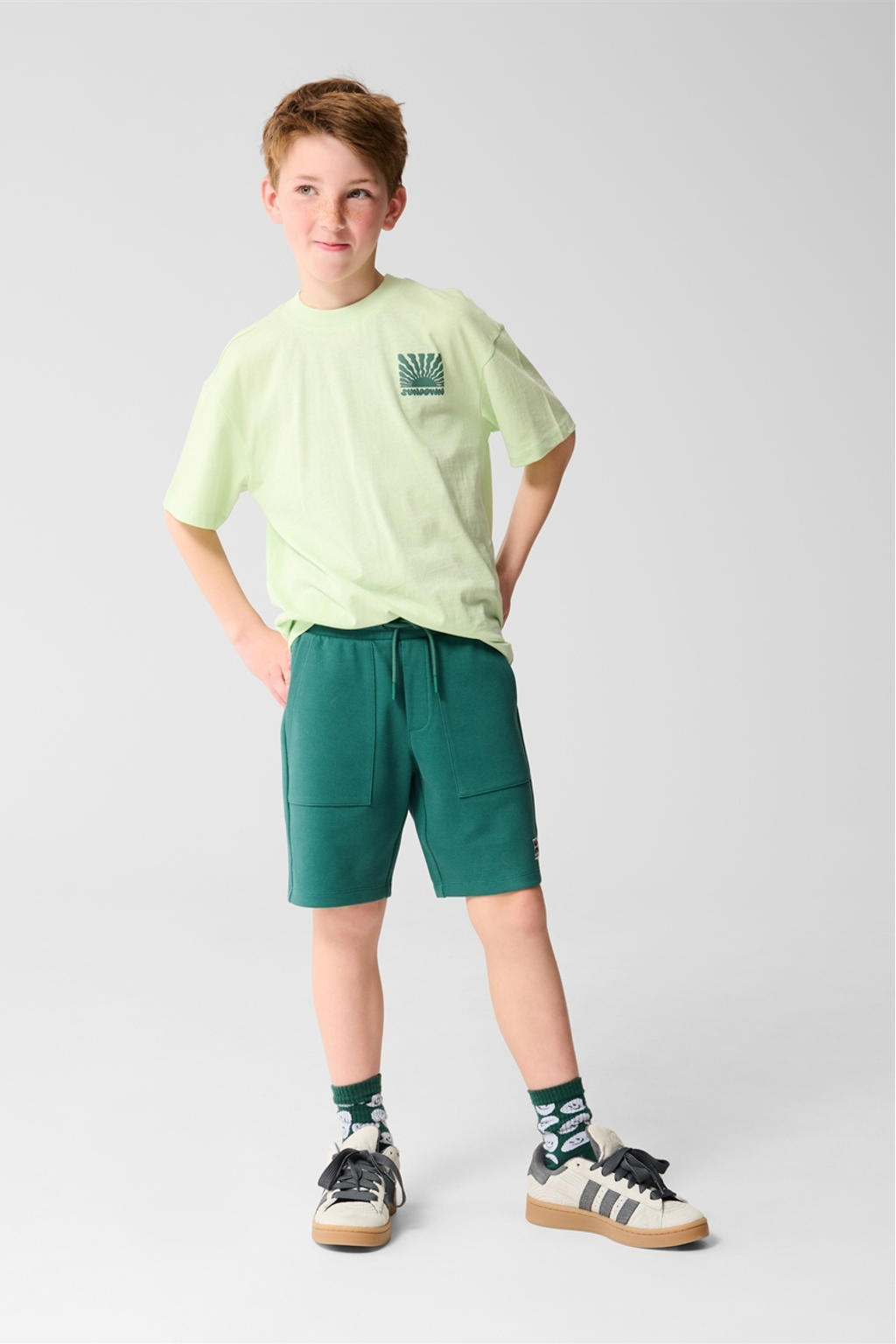 Shoeby regular sweatshort groen