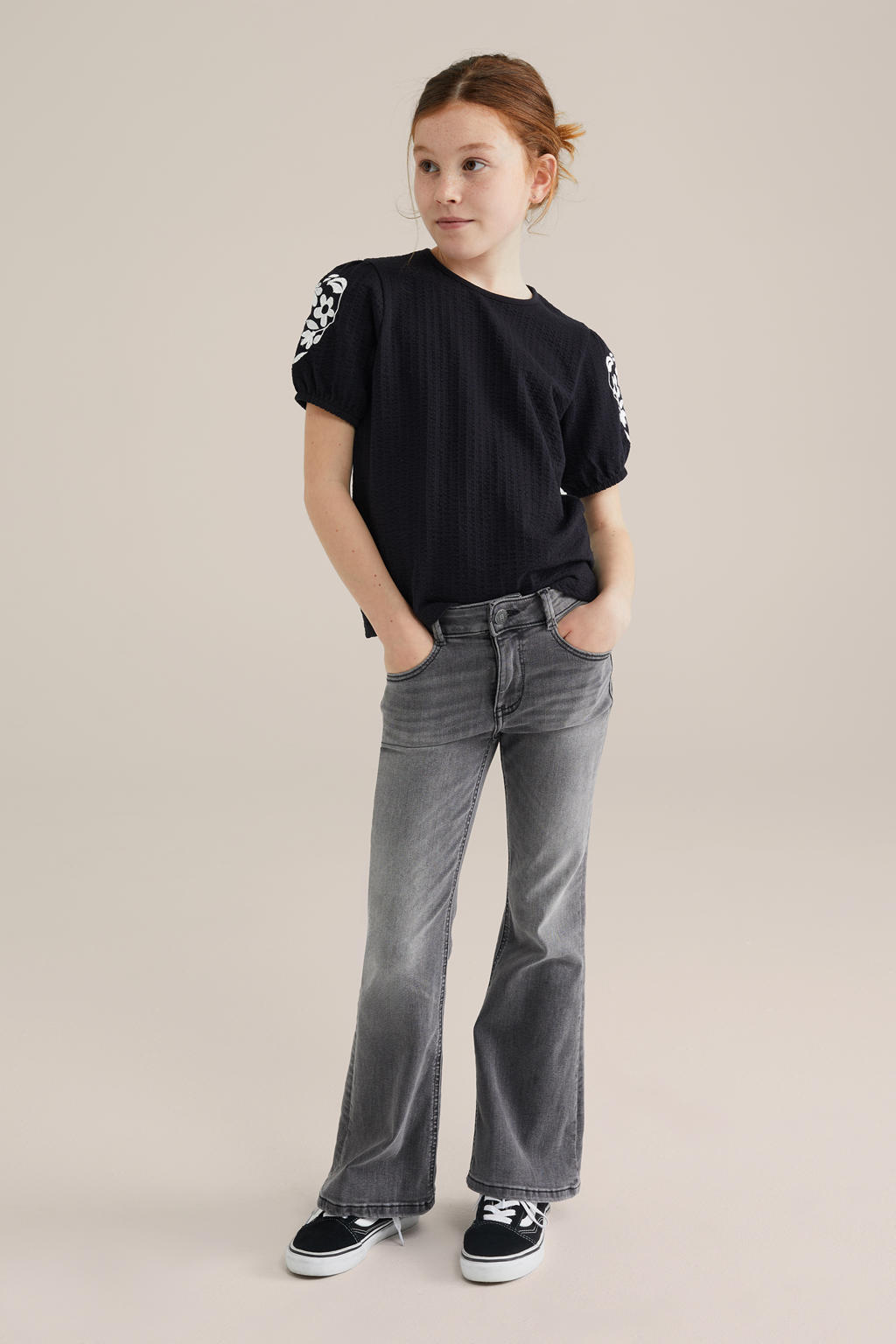 WE Fashion blousetop donkerrood
