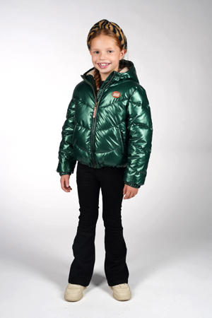 gewatteerde jas groen