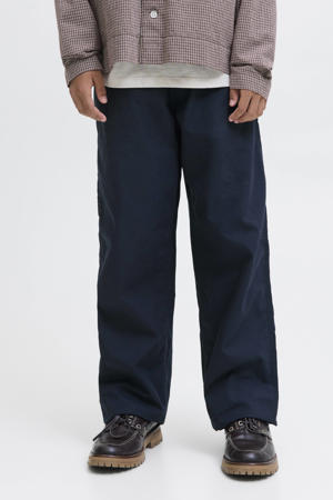 wide leg casual broek donkerblauw