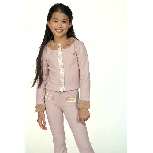 Le Chic flared casual broek beige Meisjes Polyester Gemêleerd - maat 128 afbeelding