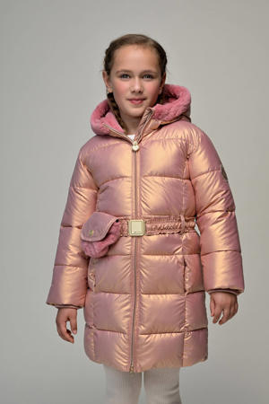 gewatteerde jas roze
