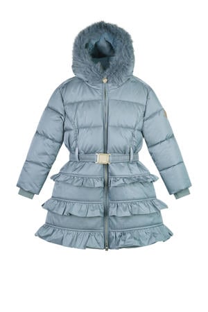 gewatteerde jas blauw