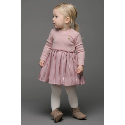 Le Chic A-lijn jurk roze Meisjes Polyester Ronde hals Gemêleerd