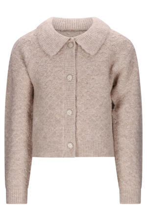 cardigan lichtbruin gebreid