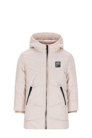 gewatteerde jas beige