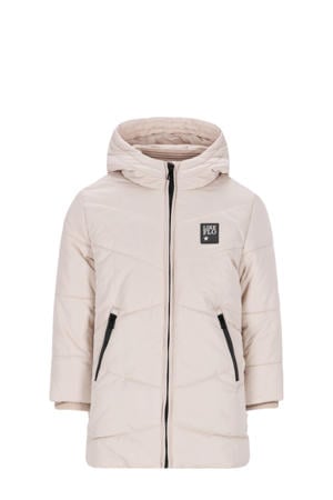 gewatteerde jas beige