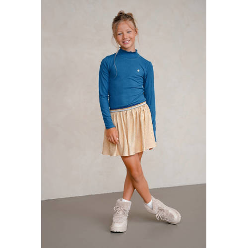 Like Flo jurk met col rib gebreid blauw Meerkleurig - maat 128 afbeelding