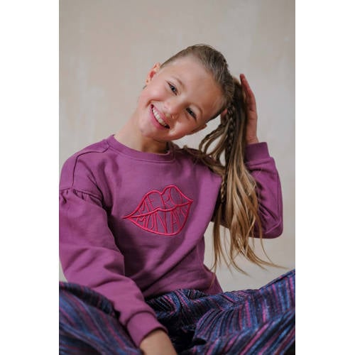 Like Flo loose casual broek paars Meisjes Polyester Meerkleurig