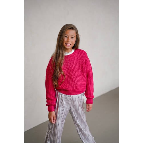 Like Flo loose casual broek zilver Meisjes Polyester Effen