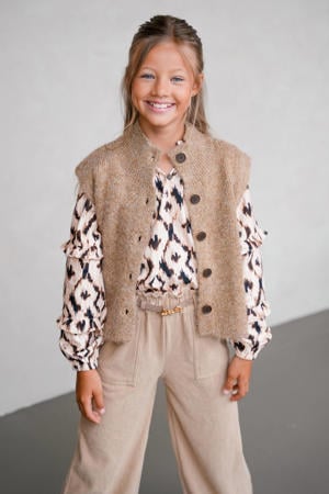 cardigan lichtbruin gebreid