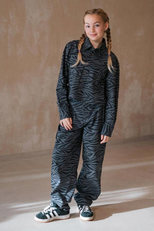 wide leg cargobroek grijs
