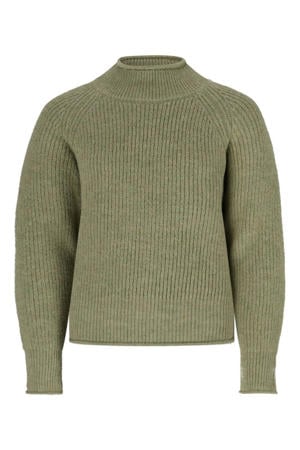 trui groen grof gebreid