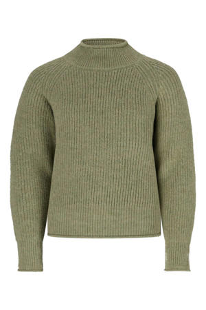 trui groen grof gebreid