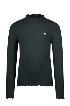 longsleeve antraciet rib gebreid