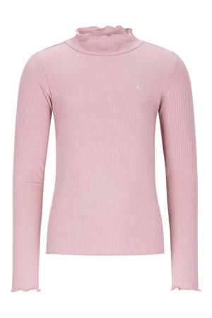 longsleeve rib gebreid oudroze