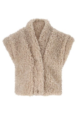 teddy gilet beige