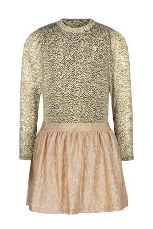 midi jurk goud