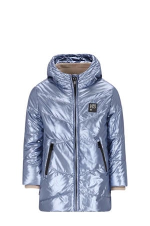 gewatteerde jas blauw