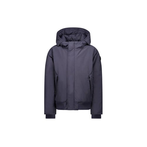 Airforce winterjas blauw Grijs Jongens Nylon Capuchon Effen