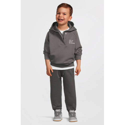 LEVV Little hoodie grijs Sweater Jongens Katoen Capuchon Effen - maat 122 afbeelding