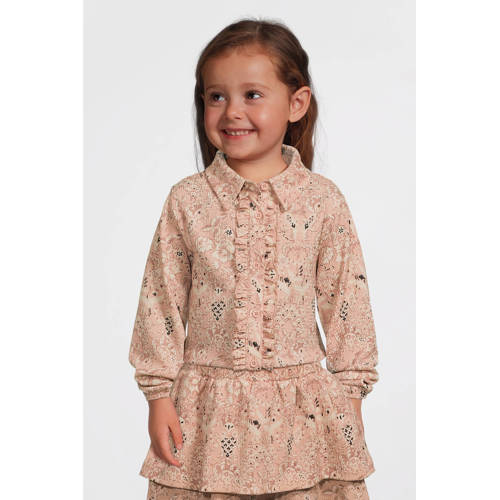 LEVV Little blouse roze Meisjes Polyester Klassieke kraag All over print - maat 104 afbeelding