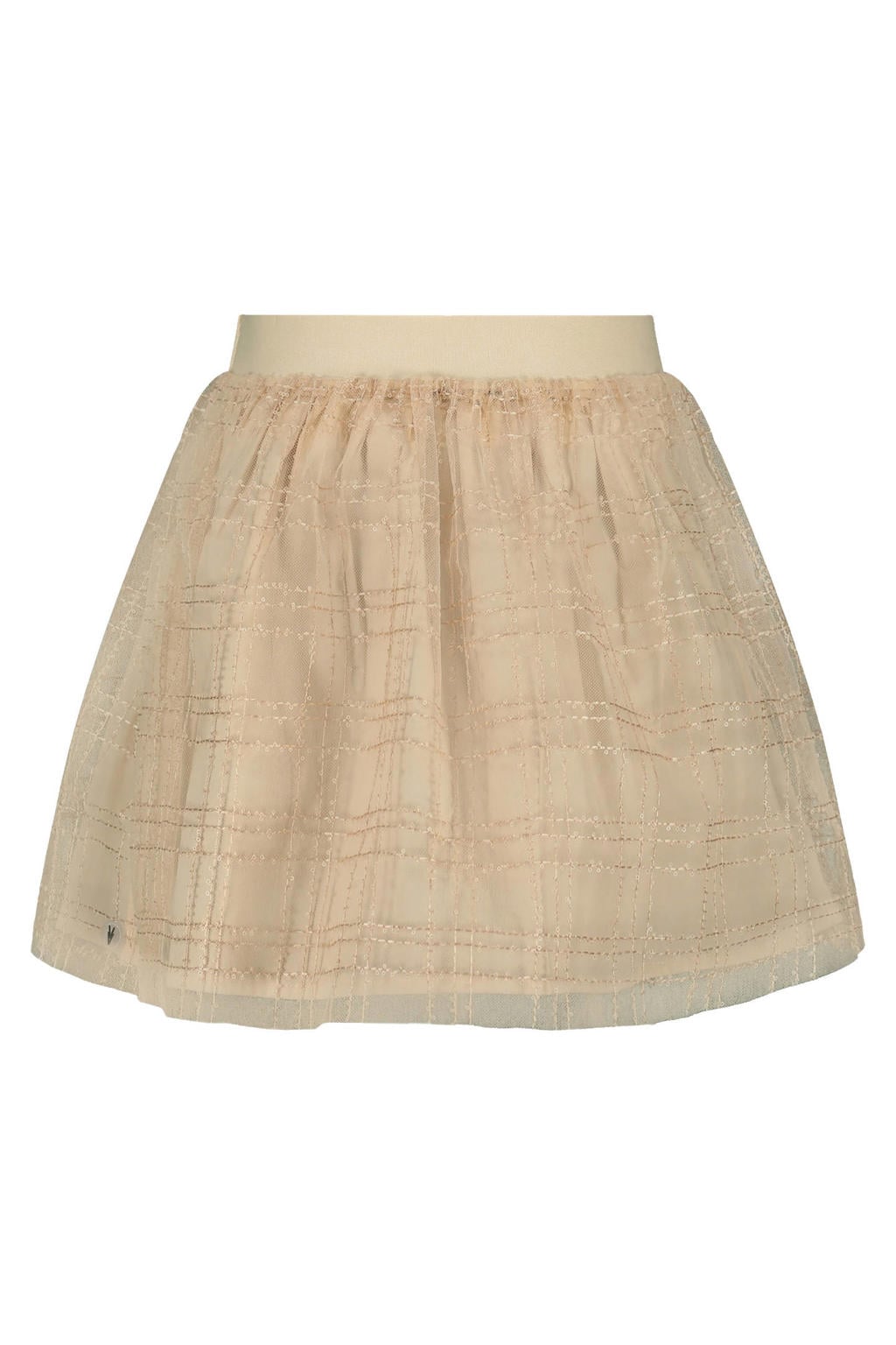 Beige meisjes LEVV Little midi rok gemaakt van polyester en met elastische tailleband